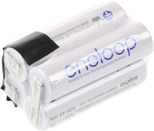 Panasonic eneloop Würfel F2x2 Akkupack 4x Mignon AA mit U-Lötfahne NiMH 4.8V 1900 mAh - Bild 1