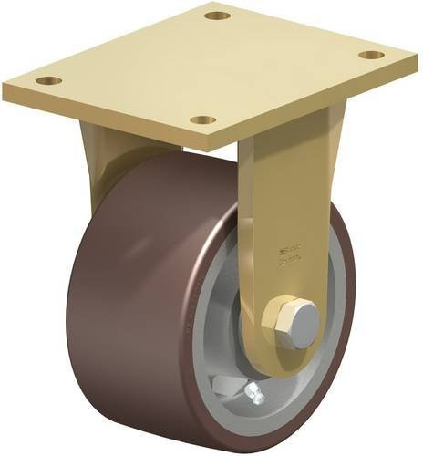 Blickle Bockrolle BS-GB 154K in Silber und Braun mit 150 mm Rad-Durchmesser und 1200 kg Tragfähigkeit - Bild 1