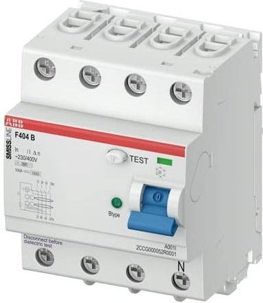ABB F404B-25/0.3 FI-Schutzschalter RCD 25A 400V in Weiß - Bild 1