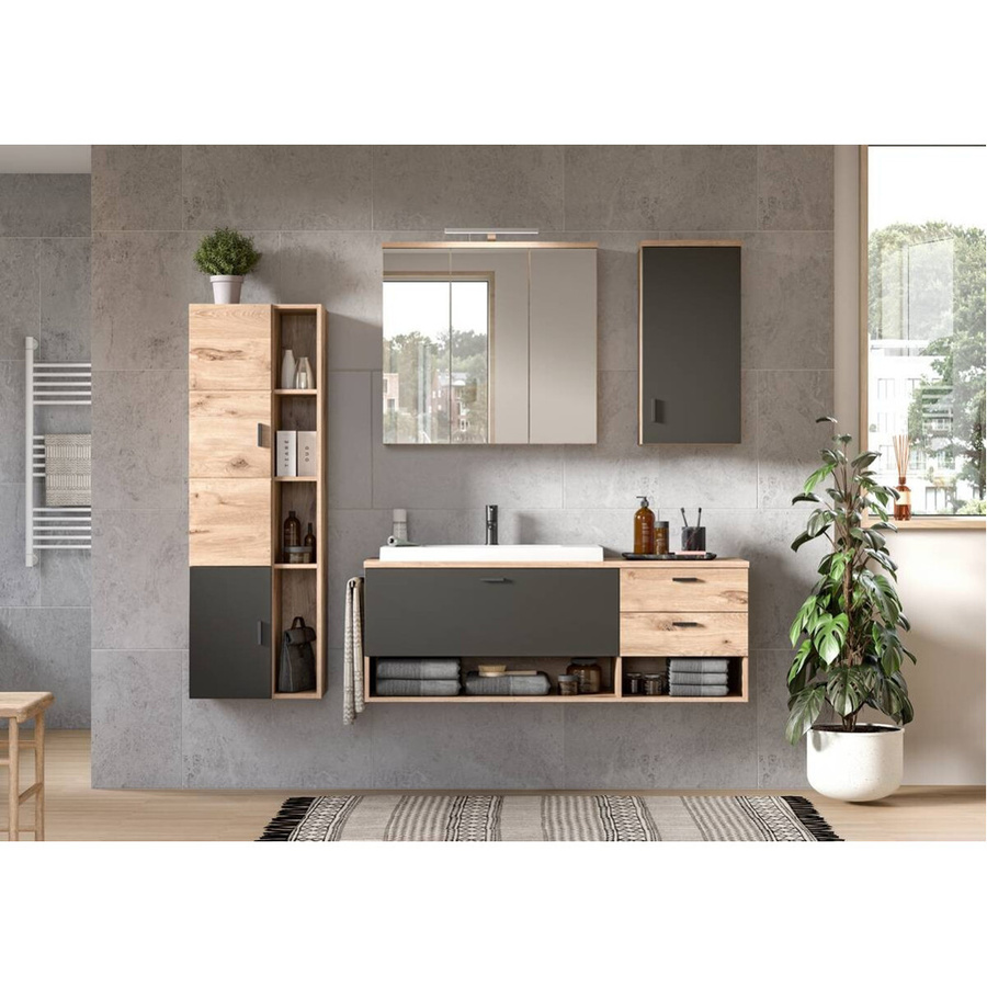 Waschbeckenunterschrank xonox.home GRADO in Eiche Nox Oak Nachbildung, B/H/T: 140 x 48 x 48 cm - Bild 3