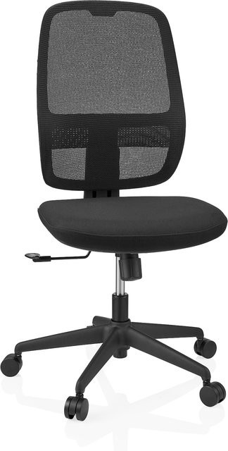 hjh OFFICE Profi Bürostuhl Minoro B in Schwarz aus Stoff und Netzstoff ohne Armlehnen - Bild 1