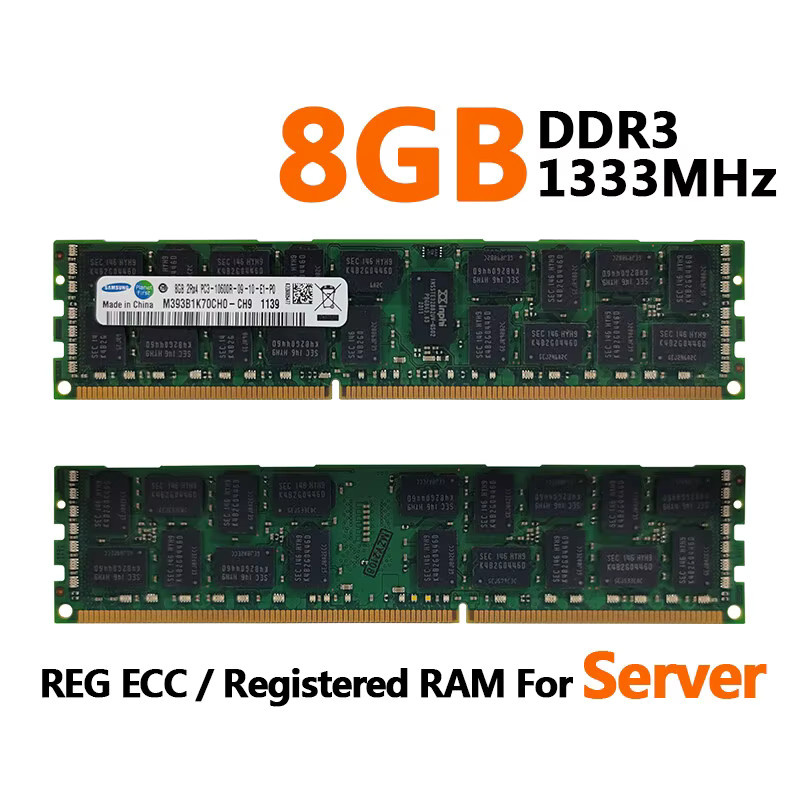 Samsung Memoria DDR3L DDR3 ECC RAM Server-Arbeitsspeicher mit Kühler, Farbe: Grün - Bild 2