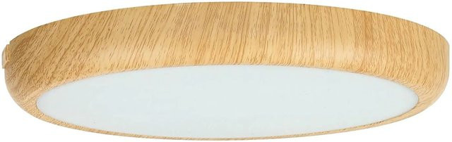Licht-Erlebnisse LED Deckenleuchte rund aus Holz in Weiß mit Farbwechsel, Durchmesser: 22,5 cm - Bild 1