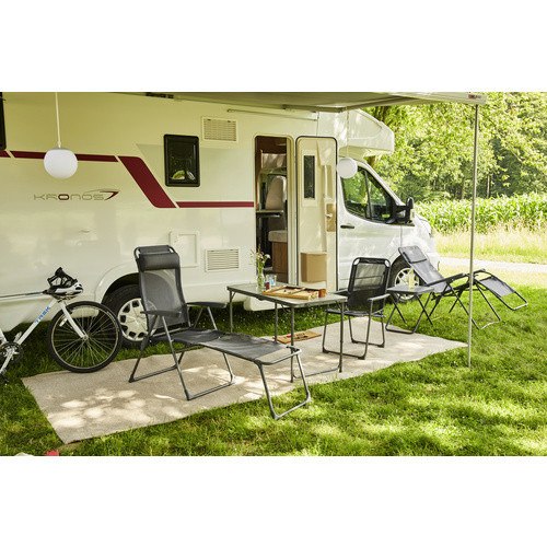 Siena Garden Campingstuhl Comfort aus Aluminium und Textilene in Anthrazit, B/T/H: 69,5 x 57,5 x 95 cm - Bild 3