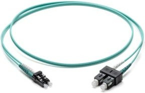 Corning LWL-Patchkabel LC/SC OM3 50/125 in Türkis, Länge: 10 m - Bild 1