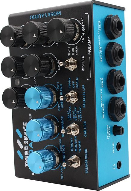 MOSKY THIRD SPACE Bass-Vorverstärker Gitarren-Effektpedal mit SVT-Stil Analoger Klang, Parallele Mischung und XLR-Ausgang für die Direktaufnahme - Bild 1