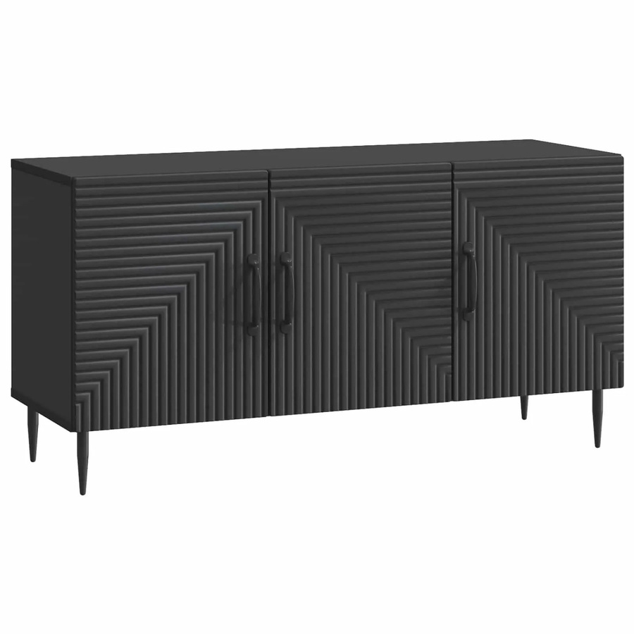 vidaXL TV-Schrank Schwarz im Vintage-Design aus Holzwerkstoff B/H/T: 99 x 50 x 34,5 cm - Bild 2