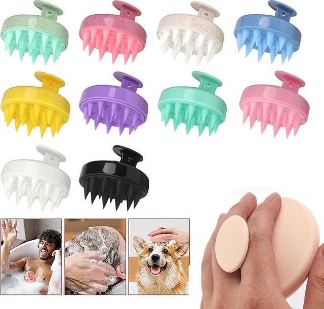 Silikon Shampoo Pinsel zur Kopfhautmassage, Unisex - Bild 1