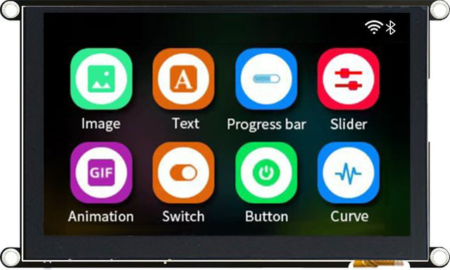 Guition ESP32S3 LCD-Anzeigemodul mit 5 Zoll IPS High-Definition-Display, 8M PSRAM, 16M FLASH, kapazitivem Touch, WiFi und Bluetooth in Schwarz - Bild 1