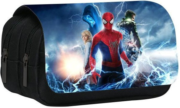 DewBloom Spiderman Paralleluniversum Federmäppchen mit großem Fassungsvermögen und doppellagigem Design für Schüler, Mehrfarbig - Bild 1
