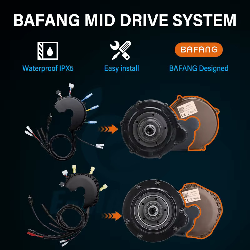 BAFANG Mid Drive Motor Controller für BBSHD BBS01B BBS02B in Schwarz mit Frontlicht- und Schaltersensoranschluss - Bild 1