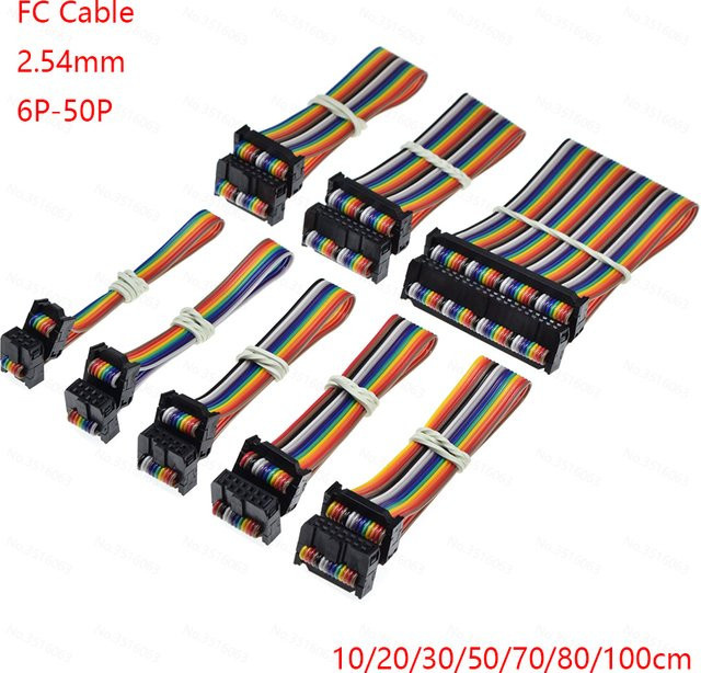 ALINSIN Flachbandkabel JTAG ISP Download Datenkabel mit 2,54 mm Pitch in Mehrfarbig - Bild 1
