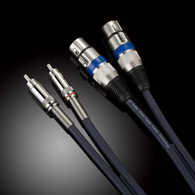 BSN Audiokabel Dual RCA auf Dual XLR Buchse in Blau - Bild 2