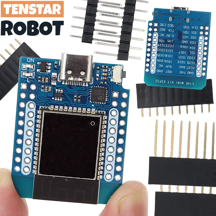 TENSTAR ROBOT D1 Mini ESP32 Entwicklungsboard mit WiFi und Bluetooth sowie CH9102 Serieller Chip für Internet der Dinge Projekte in Blau - Bild 4
