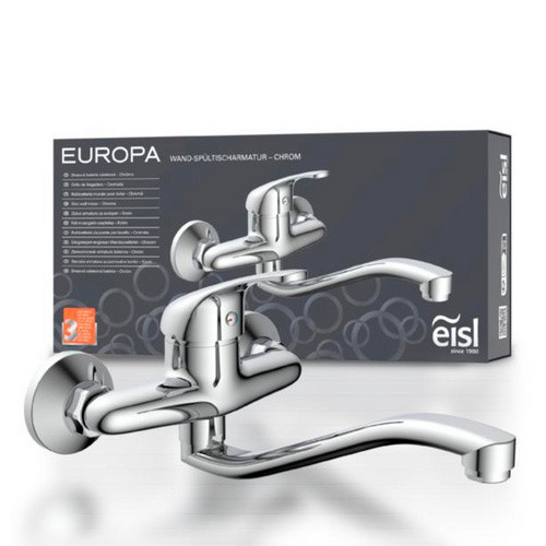 Eisl EUROPA Wand-Spültischarmatur mit Einhebelmischer in Chrom, silberfarben - Bild 5