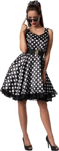 tectake Frauenkostüm Rockabilly Lady, Schwarz, Fantasy - Bild 1