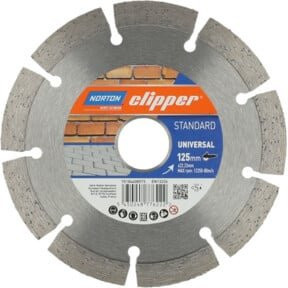 Norton Diamantscheibe Standard Universal für Beton, Silber, Durchmesser: 125 mm - Bild 1
