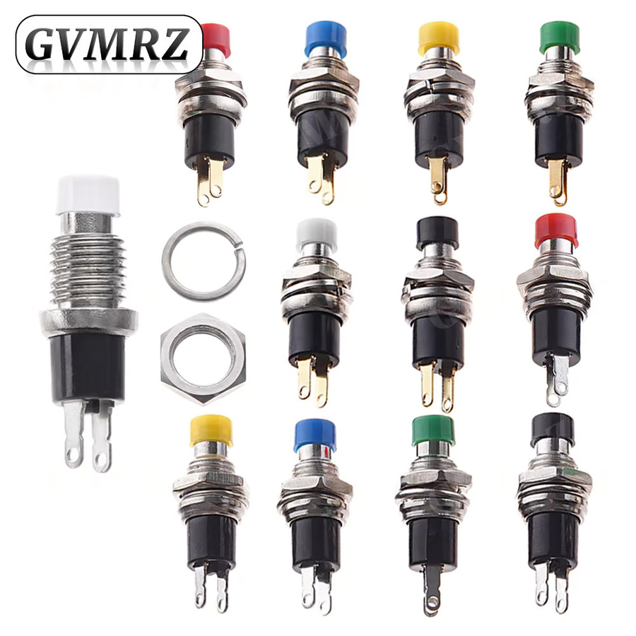 PBS-110 PBS05B Momentary Push Button Switch Mikro Schalter Normalerweise Offen in Mehrfarbig - Bild 2