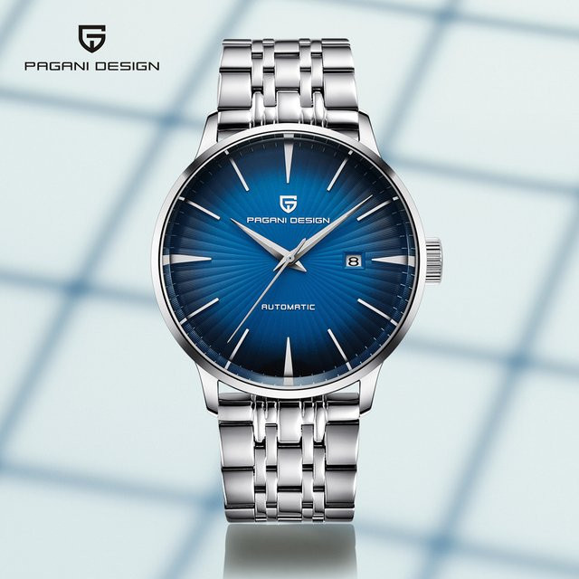 PAGANI DESIGN Armbanduhr, Automatik, Edelstahl, Blau, Herren - Bild 1