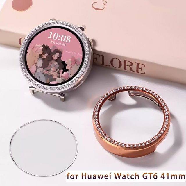 OAKCHARM Uhrenzubehör, Huawei, Edelstahl, Silber, Diamant, Damen - Bild 1