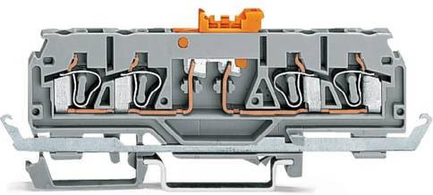 WAGO 280-875 Trennklemme 5mm Zugfeder Grau/Orange 50 Stück - Bild 1