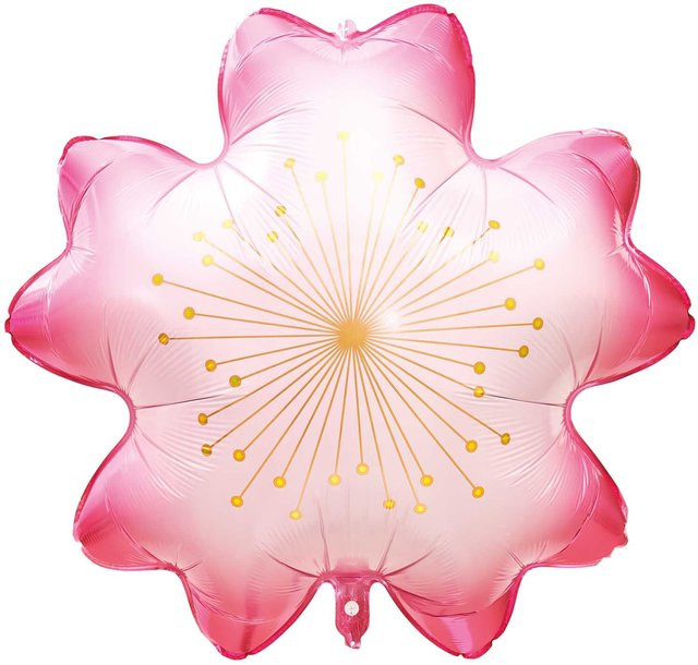 Rico Design Folienballon Kirschblüte in Pink, Breite: 85 cm, Höhe: 81,5 cm - Bild 1
