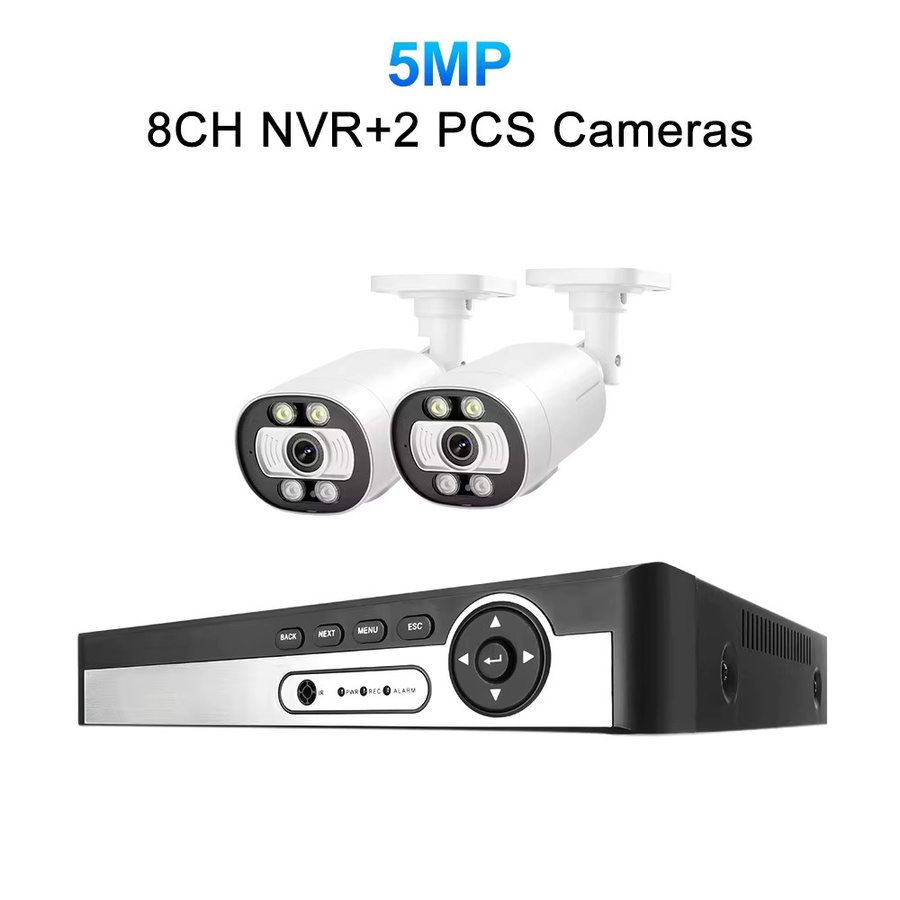 Techage 8CH 5MP POE IP Kamera System CCTV Sicherheit mit Smart AI Gesichtserkennung, Zwei-Wege Audio und H.265 Video Überwachungskamera für den Außenbereich in Weiß - Bild 6