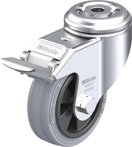 Blickle LKRA-VPA 80G-11-FI Lenkrolle mit Feststeller, Rad-Durchmesser: 80 mm, Tragfähigkeit: 80 kg, Farbe: Grau/Schwarz/Silber - Bild 1