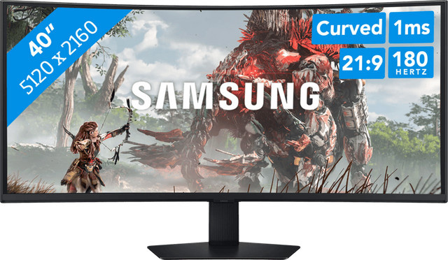 Samsung Odyssey G7 G75F Gaming-Monitor, 40 Zoll, Curved, WUHD, VA, 180 Hz, Schwarz - Bild 1