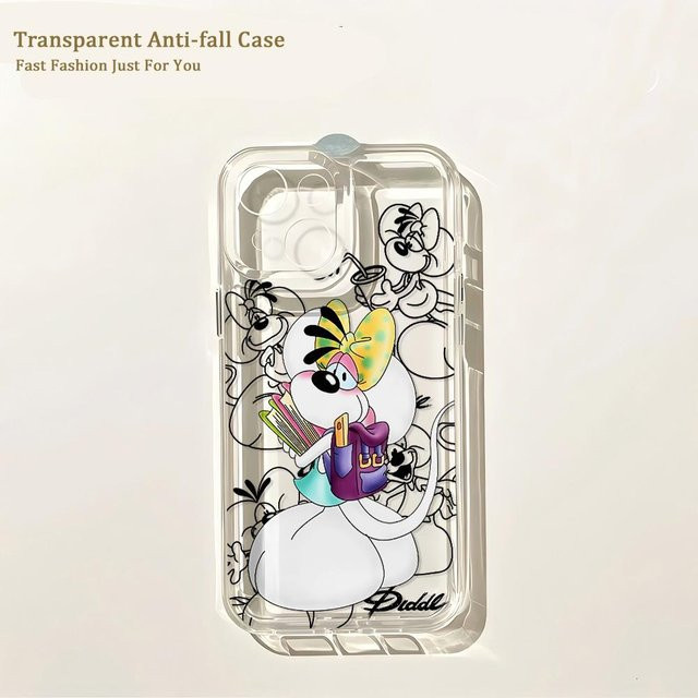Cartoon Diddls Mäuse Handyhülle für Samsung Galaxy S26 S25 S24 S23 S22 S21 S20 FE Note20 Note10 Edge Plus Ultra Lite 5G in Transparent - Bild 1