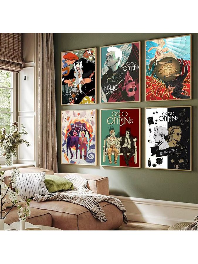 Vintage Good Omens Poster Wandaufkleber Multicolor Whitepaper-Druck B: 15,0 cm, H: 15,0 cm - Bild 6