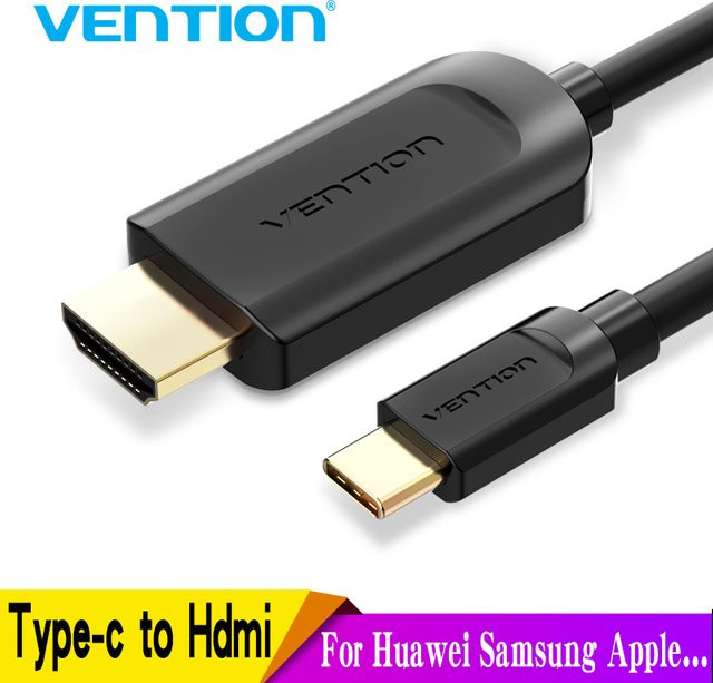Vention USB-C zu HDMI Kabel 4K@30Hz Adapter in Schwarz, Länge: 2 m - Bild 1