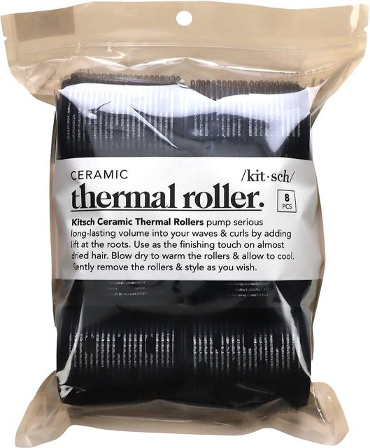 Kitsch Keramik-Thermo-Haarrollen-Mix-Set, 8-teilig, Grau - Bild 1