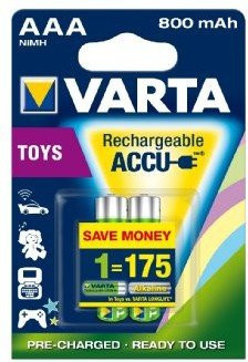 Varta AAA Akku im 2er Blister, Multicolor - Bild 1