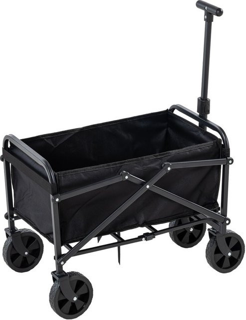 Bollerwagen in Schwarz, B/T/H: 68,5 x 36 x 80 cm - Bild 1