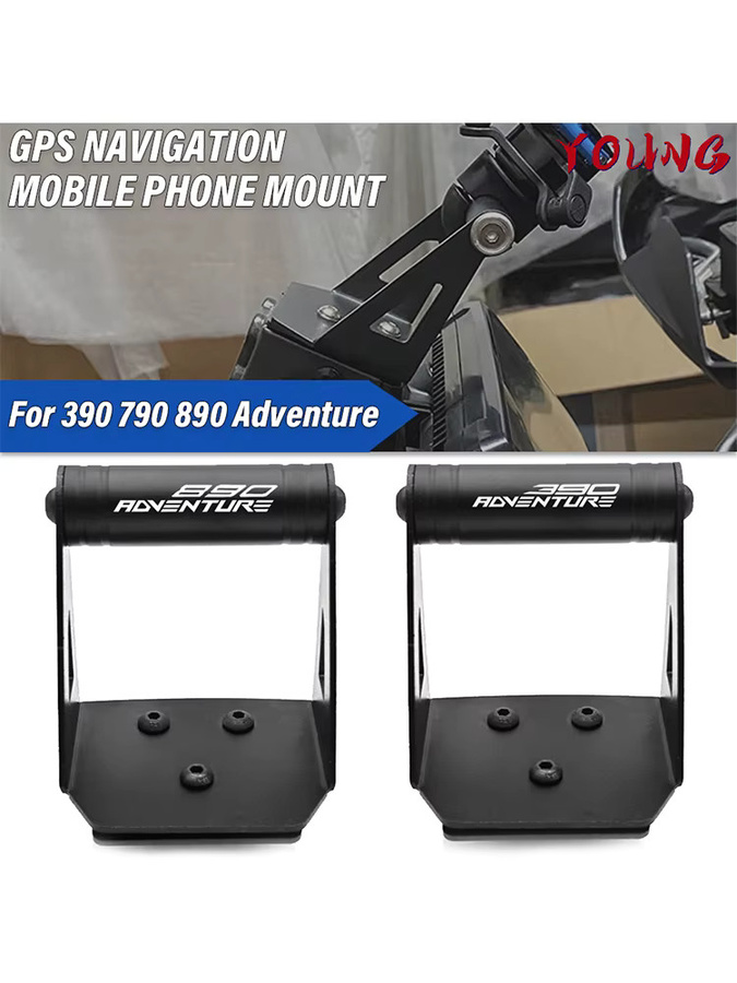 Motorrad GPS und Smartphone Halterung für KTM 390 Adventure, 790 ADV, 890 Adventure und Norden 901 in Schwarz - Bild 6