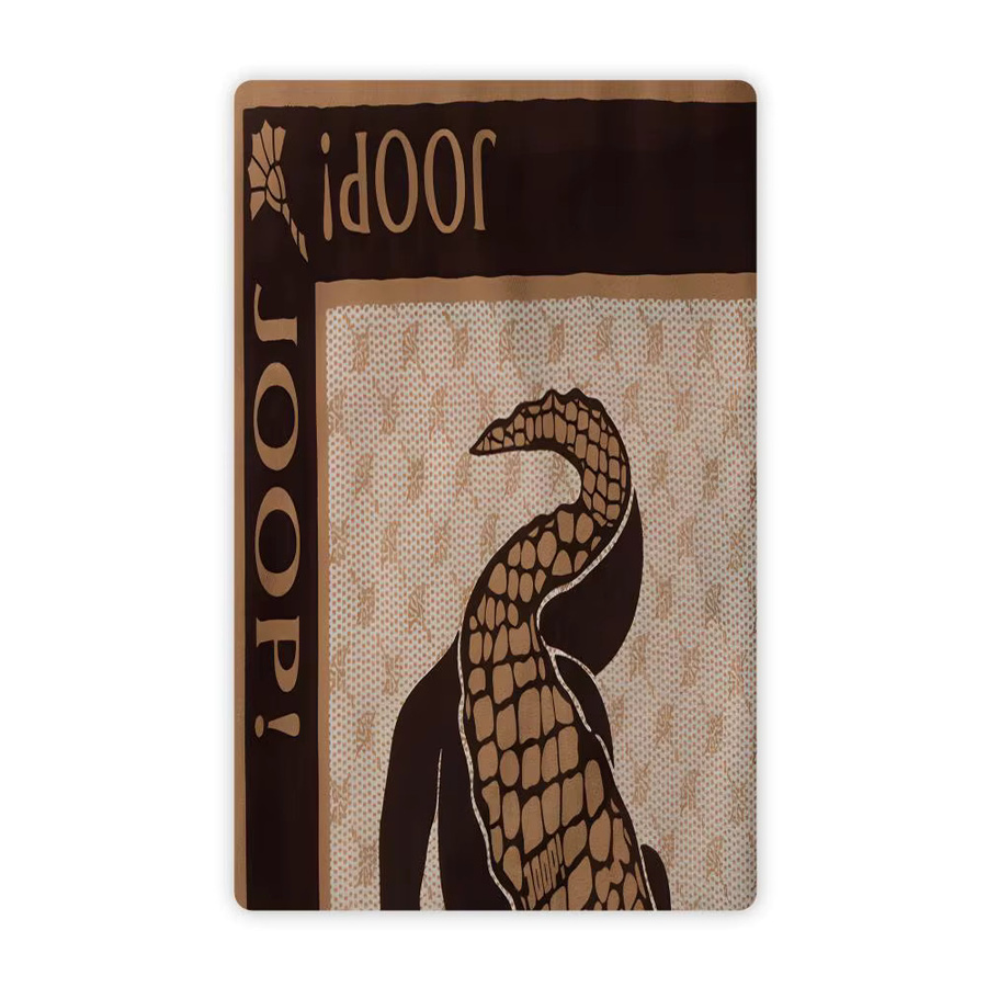 Joop Bodenmatte aus Flanell mit Tiermotiv in Weiß und Braun, rutschfest und waschbar, Rechteckig, B/T: 60 x 40 cm - Bild 3