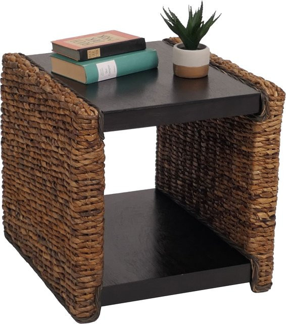 MCW Beistelltisch Lucca aus Rattan in Braun B: 49,0 cm, T: 47,0 cm, H: 20,0 cm - Bild 1