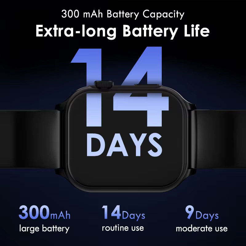 Lenovo Fit F101 Smartwatch mit 1,96 Zoll HD AMOLED Display, Bluetooth-Anrufe, Herzfrequenzmessung und Wasserdichtigkeit, Farbe: Grau - Bild 4