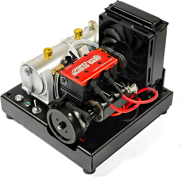Goni Zweizylinder-Motormodell-Bausatz Wasserkühlung, G2-7,5cc, CNC Metall, Elektrischer Anlasser, Mechanisches DIY-Spielzeug - Bild 1