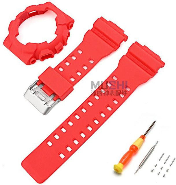 Casio Uhrenarmband Silikon, rot, Herren - Bild 1