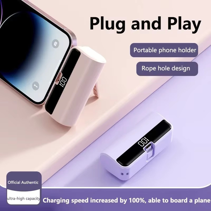 VIVO Power Bank mit 500000 mAh Kapazität in Lila, tragbare Mini externe Batterie mit Super Fast Charging für Huawei, Samsung und iPhone - Bild 2