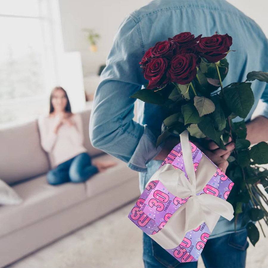 Individuelles Geschenkpapier WEIGAO in Lila mit Farbverlauf für Geburtstage und Jubiläen - Bild 4