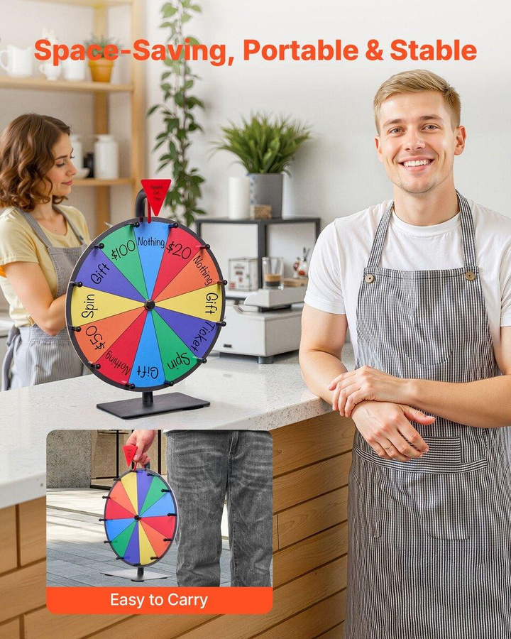 Buying Solutions, MB Tisch-Glücksrad-Roulette mit Ständer, Bunt / Mehrfarbig - Bild 3