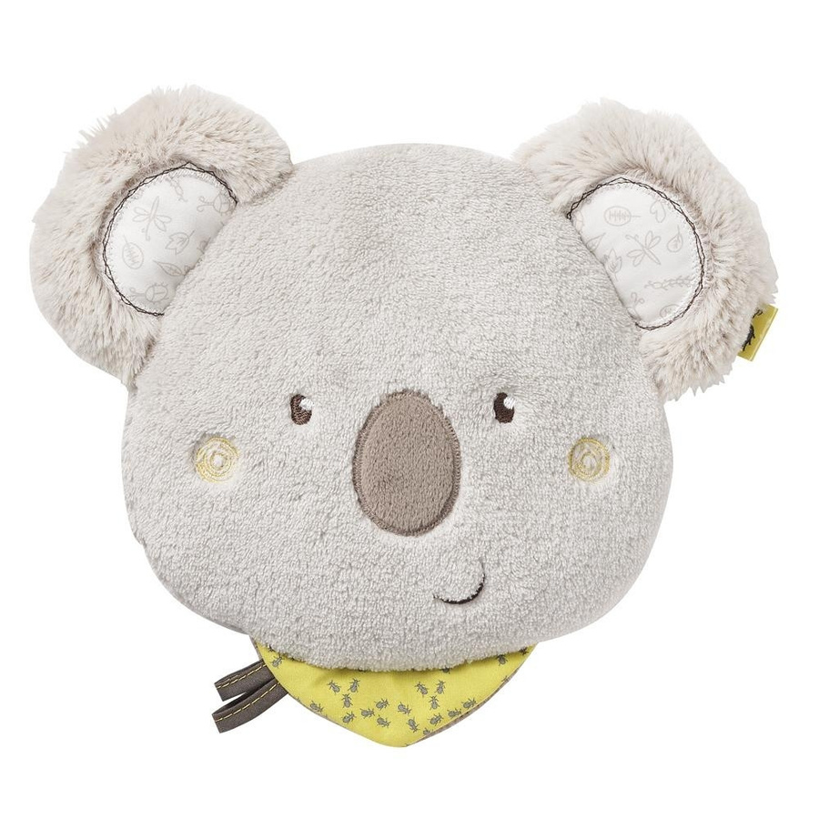 Fehn Kirschkernkissen Koala in Grau aus Velours für Babys - Bild 1