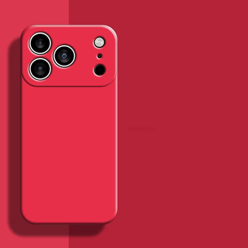 Ricestate Flüssige Silikon-Handyhülle für iPhone in Rot mit Anti-Drop Schutz und Soft TPU Cover - Bild 2