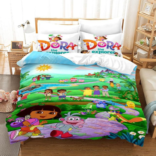 Dora Bettwäsche Kollektion Anime Kamado Nezo für Kinder und Jugendliche, Mehrfarbig, B/H: 172 x 218 cm - Bild 1