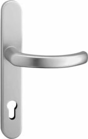 Dieckmann PT-Drückergarnitur Kronos 2005/0035 Langschild, oval, PZ, 8/92, weiß - Bild 1