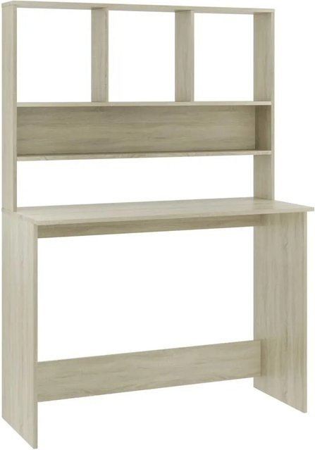 vidaXL Schreibtisch mit Oberschrank in Sonoma-Eiche, B/T/H: 110 x 45 x 157 cm - Bild 1