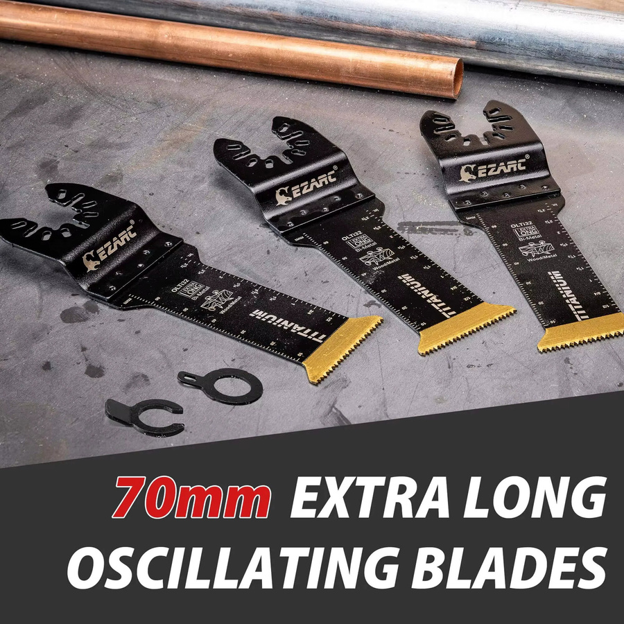 EZARC 3 Stück oszillierende Multitool-Sägeblätter aus Titan für Metall, Holz und Kunststoff - Bild 6